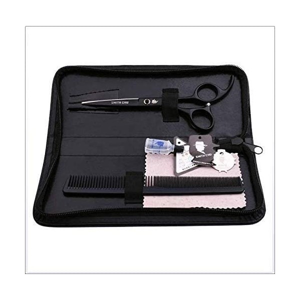 Ciseaux de coiffure, ensemble de ciseaux de coiffure, kit professionnel de 8 pièces, ciseaux à cheveux en acier inoxydable, c