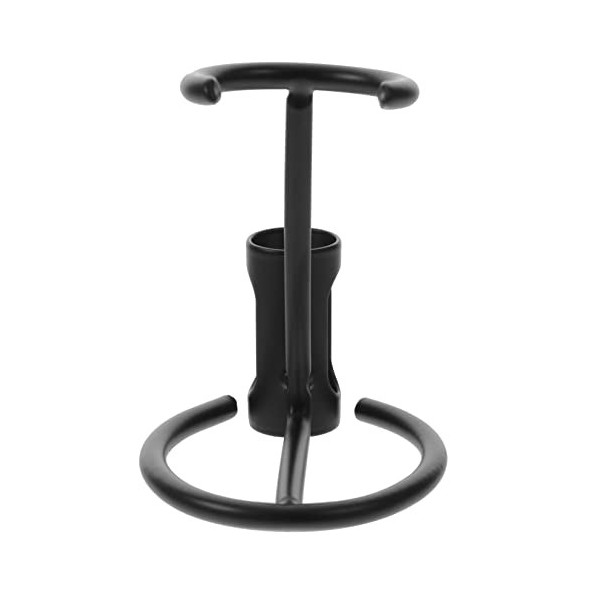 FRCOLOR Lustreur Ongle 5Pcs Porte-Rasoir Noir Acier Inoxydable Blaireau Homme Métal Supports Métalliques