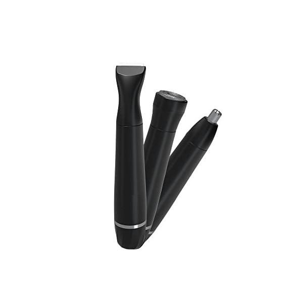 SNIPSA Tondeuse à Poils de Nez électrique Rechargeable par USB for Tout Le Corps, étanche, Rasage Sec/Humide, favoris, Noir