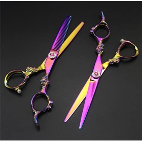 KOAIEZ Ensembles De Ciseaux De Coupe De Cheveux Professionnels De 6,0 Pouces, Cisaillements De Coiffure en Acier Inoxydable 