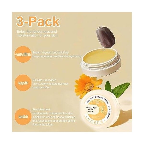 Cracking Cream Chapping Cream 6PCS Cracked Skin Repair Cream Crème Anti-fissures Repair Sleepless Soin Hydratant Pour La Peau