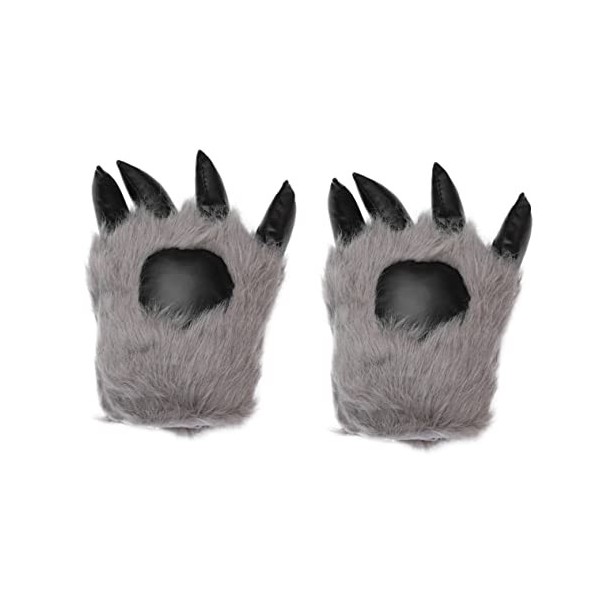 Toyvian Gants Chauds 3 Pièces Cadeau Hiver Chaud Pour Anniversaire Chaud Main Loup Gants Prop Mode Patte Maison Fête Photogra