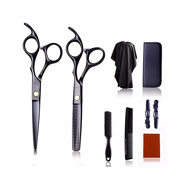 GYXZM Ciseaux de Coiffure Kit, Ciseaux de Cheveux Ciseaux de Ciseaux Professionnels Coupe-Cheveux Barber Salon Salon en Acier