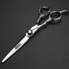 AXEMOORE Ciseaux de coiffure professionnels pour gaucher - 15,2 cm - En acier inoxydable - Pour femme et homme