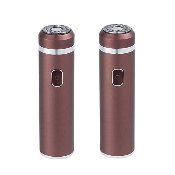  2 PCS Rasoir éTanche IPX7 Rechargeable, Rasoir Humide et Sec et sans Fil, un Mini Rasoir éLectrique Portable Corps en Alli