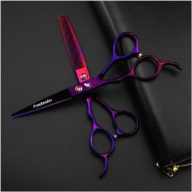 Ciseaux de coiffure ciseaux de coiffure pour gauchers 6.0 ", ciseaux de barbier coupe et coupe de cheveux amincissants coiffe