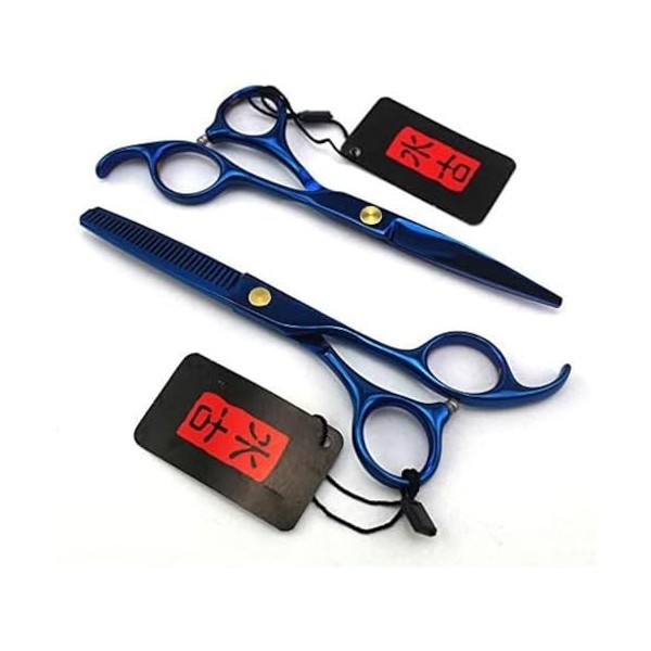 Ciseaux De Coiffure Professionnel Super Sharp 5.5 Pouces Trousse À Outils Ensemble De Ciseaux De Coiffeur Minces Parfait Pour