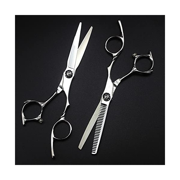 ciseaux de coiffeur Ciseaux de coupe de cheveux, 6 pouces Professional Japan 440c Upscal ciseaux gemme noire ciseaux à cheveu