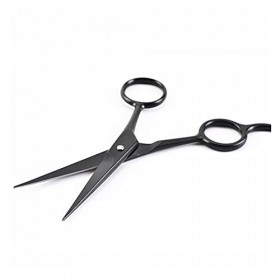 Petits ciseaux de maquillage noirs de 4 pouces, ciseaux de coiffure, tondeuse à nez, ciseaux de coiffeur, ciseaux à sourcils,