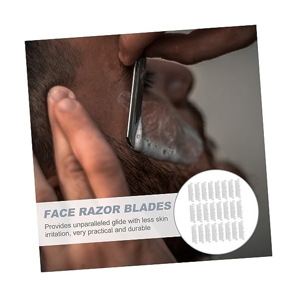 Beavorty 600 Pièces Lame De Rasoir Lames Enduites De Platine Rasoirs Droits Pour Hommes Coupe-Barbier Lames De Rasage Rasoir 