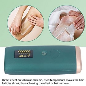 Épilateur Vert Écran LCD 5 Modes Poignée Ergonomique Sécuritaire Dispositif Dépilation Indolore Clignote Dispositif Dépilat