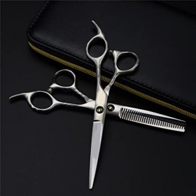 KOAIEZ Kit De Ciseaux De Coupe De Cheveux Professionnels De 6,0 Pouces, Ciseaux De Coiffure De Salon De Coiffure Multifonctio