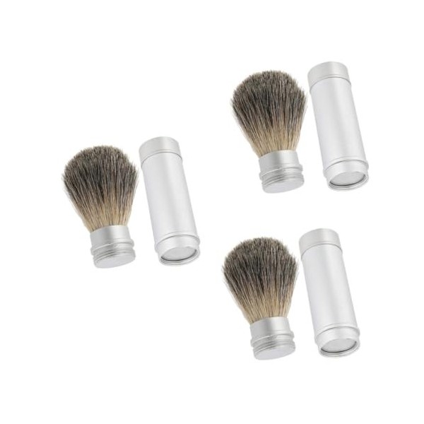 Beaupretty 3 Pièces Support De Blaireau Blaireau Pinceaux À Teinte Brosse À Barbe Blaireaux Pour Hommes Blaireau Pour Hommes 