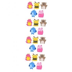 minkissy Lot de 20 débarbouillettes de couleur marionnette fille exfoliante corps adorable loofah dessin animé assortis mario