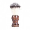 XJWWW-URG Brosses de rasage for hommes, poignée en bois tête de cheveux en nylon avec brosse à barbe en argent, outil de bros