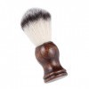 XJWWW-URG Brosses de rasage for hommes, poignée en bois tête de cheveux en nylon avec brosse à barbe en argent, outil de bros