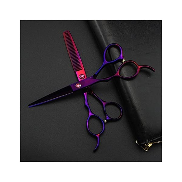 NC Ciseaux de Coiffure Ciseaux de Coiffeur pour gaucher, Ciseaux de Coiffeur Violets de 6 Pouces, Ciseaux, Ciseaux de Coiffeu