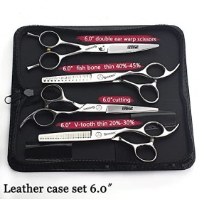 Lot de ciseaux de coiffure professionnels de 15,2 cm en acier inoxydable - Ciseaux à effiler Rasage et Épilation