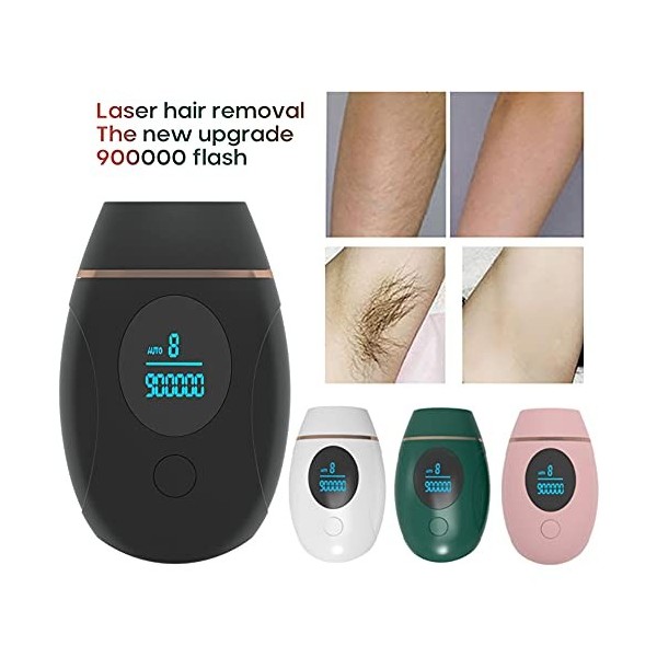 HUAGE Laser Épilateur pour Dames avec 900000 Clignote Permanent Indolore Épilateur pour Le Visage Les Aisselles Les Jambes Le