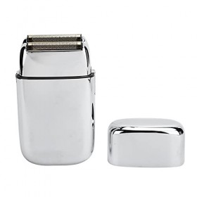 Rasoir électrique ultra fin étanche à mouvement silencieux pour homme - Double rasage sec et humide - Argenté