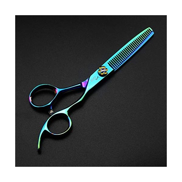 6.0 pouces professionnel Ciseaux de coupe de cheveux coiffure Ciseaux Dilution Haut de gamme Set Salon 6CR en acier inoxydabl