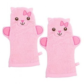 minkissy Lot de 10 gants de bain, serviettes pour cheveux, gants de toilette, gants de nettoyage, éponges de bain, gants de b