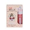 Miss Nella Magic Spell Brillant à lèvres, Rouge à lèvres hydratant pour enfants, parfum du peche, doux pour la peau, donne do