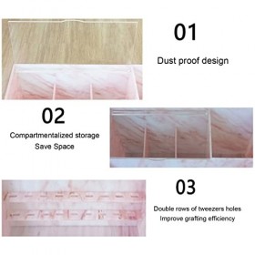 Boîte de Rangement dextension de Cils, Affichage de Compartiment de Boîte de Rangement Anti-poussière pour Cosmétiques