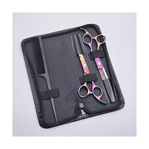 6"Ensemble de Ciseaux de Coiffure, Mode coloré en Acier Inoxydable Ciseaux de Coupe de Cheveux cisailles Professionnel kit de