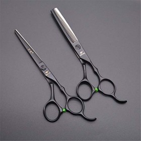 Salon De Coiffure Coupe De Cheveux Set Ciseaux, Coiffure Ciseaux Kit, Ciseaux en Acier Inoxydable Salon De Coiffure Styling C...