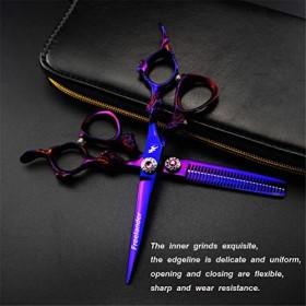 Ciseaux De Coupe De Cheveux Ciseaux Kit, 6.0 Pouces Ciseaux De Coiffure Professionnels Set, Dilution & Ciseaux Droits Outils,...