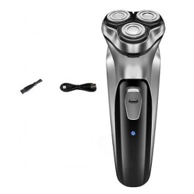 ASMEIR Rasoir électrique Intelligent Hommes 3D Lames flottantes Rasoir Rechargeable USB Lavable Color : Silver 