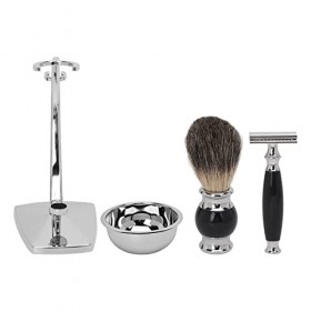 Ensemble de Tondeuse à Barbe en Alliage 4 en 1 pour Hommes, Tondeuse à Bol et Kits de Support pour la Maison ou le Salon de C