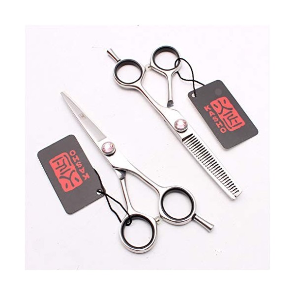 5.5/6.0 Pouces Professionnel Ciseaux de Coiffure Set Haut de Gamme de Sharp Ciseaux de Coiffure Ciseaux texturation Dilution 