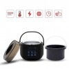 400 Ml Noir Mini Pot PoêLe AntiadhéSive Nombre Affichage Type Tactile ÉPilation Machine à Cire à Fondre