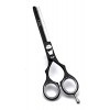 TRU BARBER - Ciseaux de coiffeur professionnels 6.5 INCH, XXL PULIR BLACK, acier inoxydable japonais, bord doux, rasoir. Cise