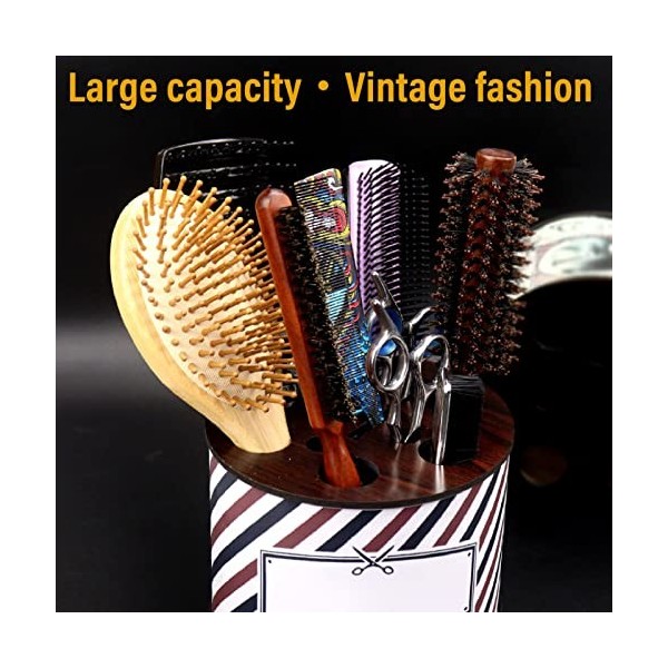 Porte-Ciseaux de Coiffeur, Porte-Ciseaux de Coiffure Porte-Ciseaux Support de Rangement Vintage Grande capacité Professionnel