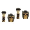 minkissy Lot de 2 brosses à barbe en forme de tête de mort pour homme et femme - Outils de voyage pour femme - Brosse à barbe