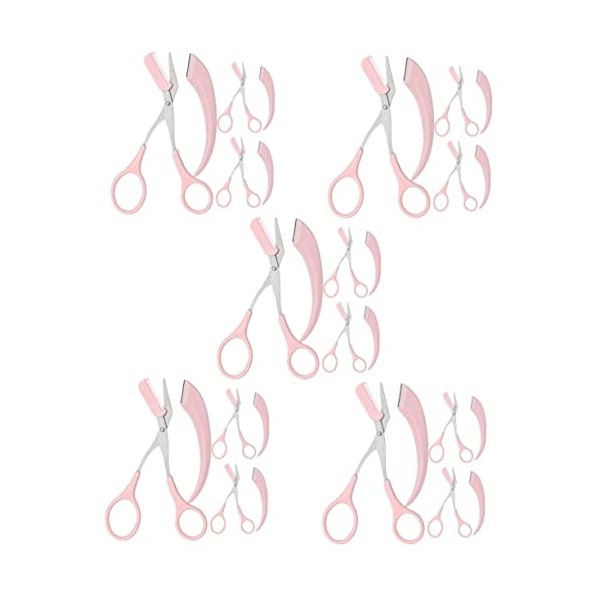 minkissy 12 Ensembles Tondeuse à Sourcils Croissant De Lune Rasoirs Pour Femmes Pour Le Rasage Ciseaux à Poils De Nez Beauté 