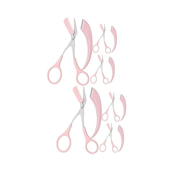 minkissy 12 Ensembles Tondeuse à Sourcils Croissant De Lune Rasoirs Pour Femmes Pour Le Rasage Ciseaux à Poils De Nez Beauté 