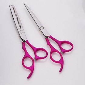 Outils de coupe des cheveux 6 ciseaux roses danimal familier, ensemble doutils de ciseaux danimal familier dacier inoxyda