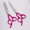 Outils de coupe des cheveux 6 ciseaux roses danimal familier, ensemble doutils de ciseaux danimal familier dacier inoxyda