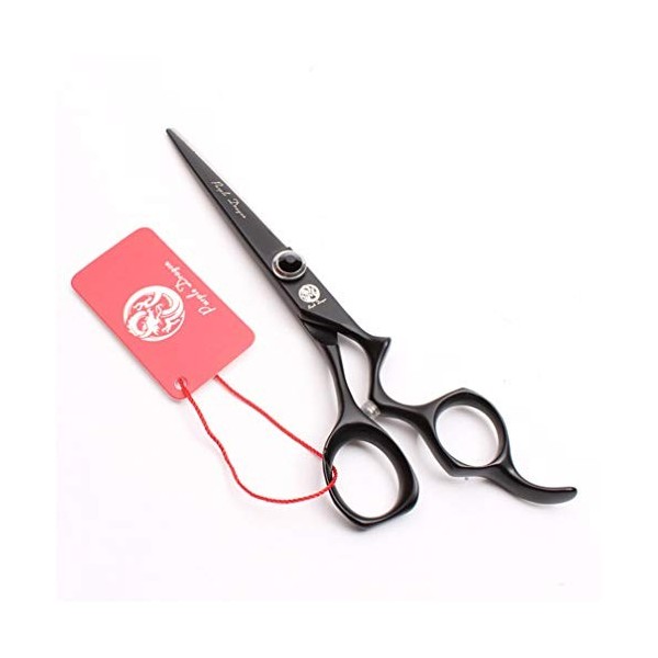 Professionnel Coupe de Cheveux Noir 6,0 Pouces Salon de Coiffure Ciseaux Amincissants Ciseaux Haut de Gamme 9CR Set Acier Des