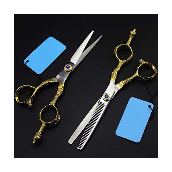 YQGOO Ciseaux de Coupe de Coiffure Ciseaux de Coiffeur Amincissants Set Ciseaux de Coiffeur, 6 Pouces