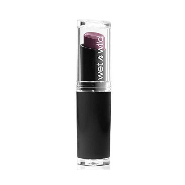 WET N WILD – MegaLast Lip Color – Rouge à lèvres - couleur durable & semi mate - Teinte Ravin Raisin - 100% Cruelty Free - P