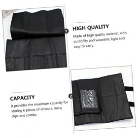 minkissy 2 Pcs Ciseaux Sac Sac À Outils en Cuir Portable Ciseaux Navire Outils Barber Ciseaux Boîte Coiffeur Ciseaux Cas Coif