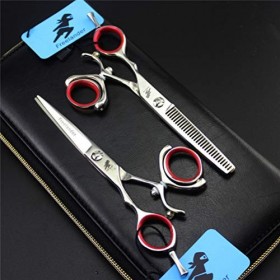 LBFXQ Ciseaux De Coupe Et Déclaircissement De Gauche De 5,5 Pouces De 5,5 Pouces, Ciseaux De Cheveux en Acier Japonais 440C,