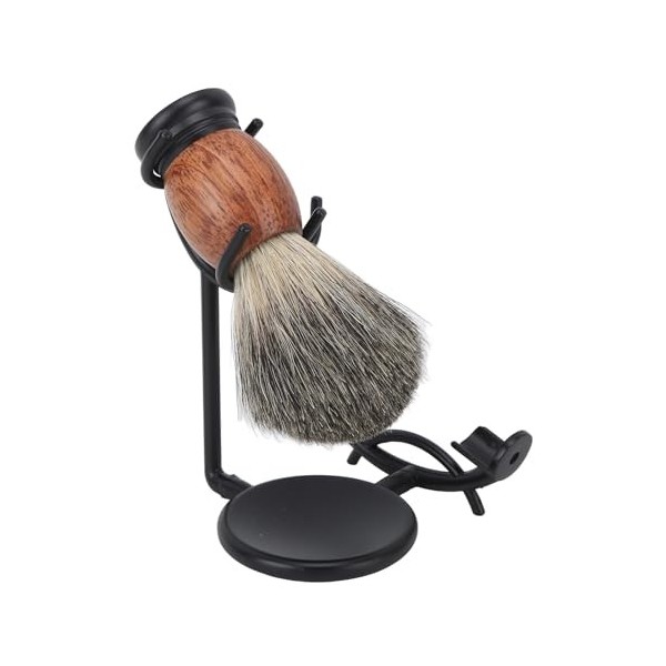 Ensemble Doutils de Rasage pour Barbe avec Chiffon à Aiguiser, Support pour Rasoir, Bol à Savon, Brosse – Qualité Salon, Mai