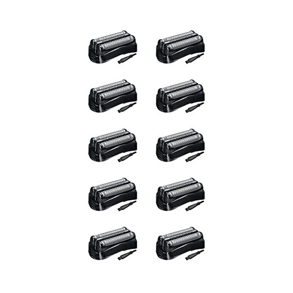 liovitor 10X Tête de Rechange pour Rasoir 21B pour Series 3 Rasoirs électriques 301S,310S,320S,330S,340S,360S,3010S,3020S,303