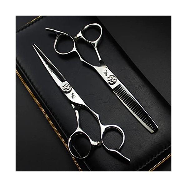 KOAIEZ Outils De Réglage des Ciseaux De Coupe De Cheveux en Argent De 6,0 Pouces, des Ciseaux De Coiffure De Coiffure Salon D